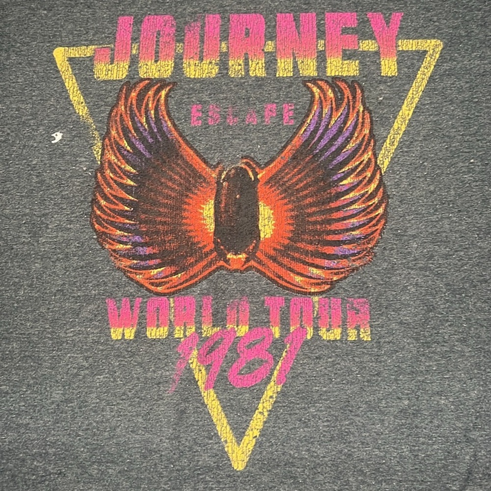 Journey World Tour Graphic TShirt Gray Size XL